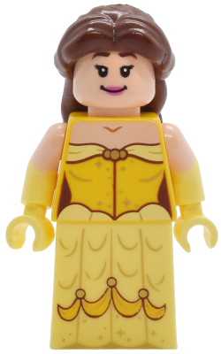 Preowned LEGO® Minifigure – Disney dp213 (Belle - Minifigure, Dress with Gold Sparkles)