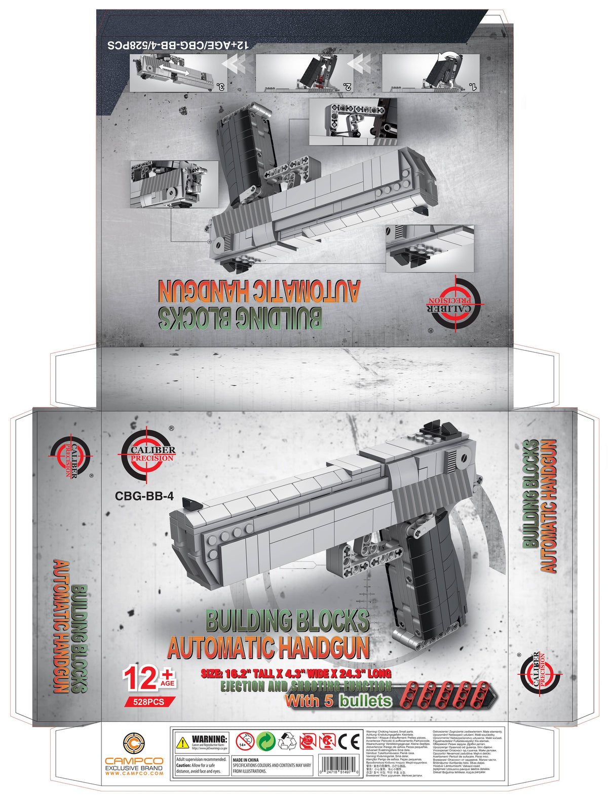 Caliber Precision Building Blocks Handgun Toy
