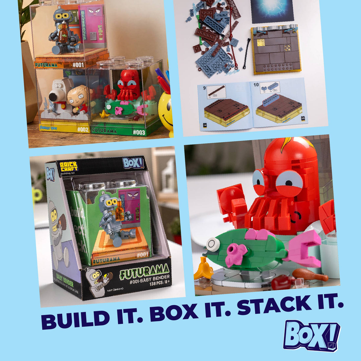 Family Guy Stewie & Brian Box Building Set 201pc