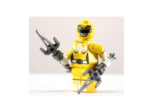 YELLOW POWER RANGER Custom Printed LEGO® Minifigure