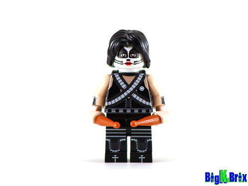 THE CATMAN HEAVY METAL DRUMMER Custom Printed LEGO® Minifigure