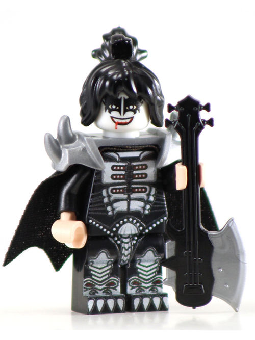 KISS GENE SIMMONS Custom Printed on LEGO® Minifigure
