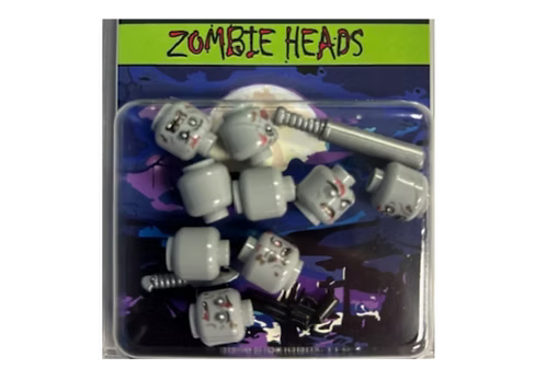 Zombie Heads Pack with bonus accessories- 9 Piece Set