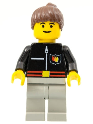 LEGO® Minifigure Town firec012 Fire Flame Badge and Straight Line Light Gray Leg