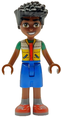 Preowned LEGO® Minifigure – Friends frnd0792 (Friends Zac - White and Yellow Jacket, Blue Shorts, Red Shoes)