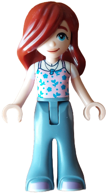Preowned LEGO® Minifigure – Friends frnd0800 (Friends Paisley - Bright Pink Tank Top, Sand Blue Trousers Bell-Bottoms, Medium