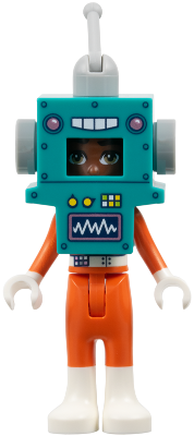 Preowned LEGO® Minifigure – Friends frnd0839 (Friends Zac - Dark Turquoise and Orange Robot Costume)