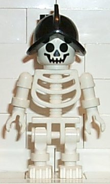 LEGO® Minifigure Pirates gen011 Skeleton Standard Skull Floppy Arms Black Conqui