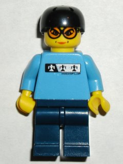 Preowned LEGO® Minifigure – Sports gg004 Skateboarder Medium Blue Shirt Dark Blue Legs
