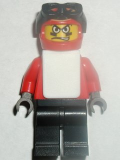 Preowned LEGO® Minifigure – Sports gg008 Snowboarder Red Shirt Black Legs White Vest