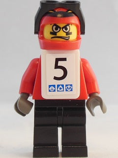 Preowned LEGO® Minifigure – Sports gg008s Snowboarder Red Shirt Black Legs White Vest Numbe