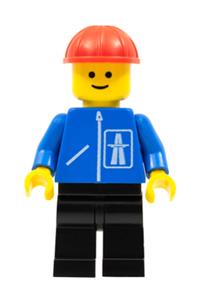 Preowned LEGO® Minifigure – Town hgh010 Highway Pattern Black Legs Red Construction Helmet