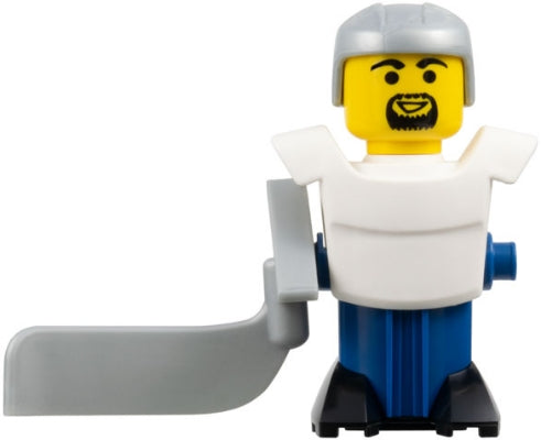 Preowned LEGO® Minifigure – Sports hky012 McDonald's Sports Hockey Player - White Torso and Blue Base without Stickers
