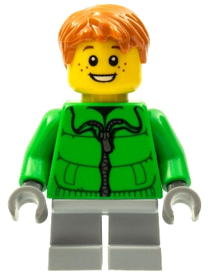 Preowned LEGO® Minifigure – Holiday & Event hol024 Winter Jacket Zipper Light Bluish Gray S