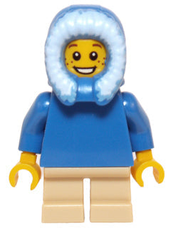 Preowned LEGO® Minifigure – Holiday & Event hol057 Plain Blue Torso Tan Short Legs Blue Hoo