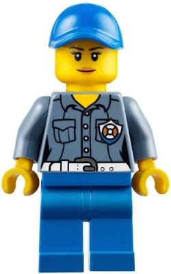 Preowned LEGO® Minifigure – Holiday & Event hol107 Coast Guard City ATV Driver Female Blue