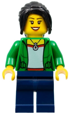 Preowned LEGO® Minifigure – Holiday & Event hol145 Dragon Boat Race Spectator Female Green