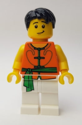 Preowned LEGO® Minifigure – Holiday & Event hol157 Dragon Boat Race Team Green/Orange Membe