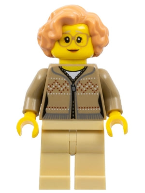 Preowned LEGO® Minifigure – Holiday & Event hol165 Grandmother Dark Tan Fair Isle Sweater T