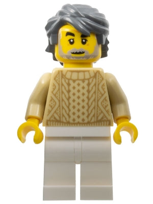 Preowned LEGO® Minifigure – Holiday & Event hol166 Snowmobile Driver Male Tan Knit Sweater
