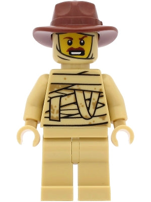 Preowned LEGO® Minifigure – Holiday & Event hol208 Tractor Driver Tan Mummy Costume Reddish