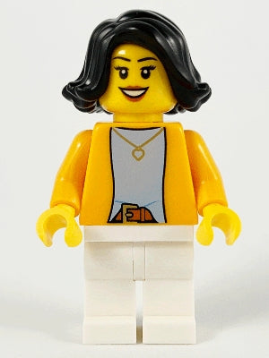Preowned LEGO® Minifigure – Holiday & Event hol227 Woman Bright Light Orange Jacket over Li