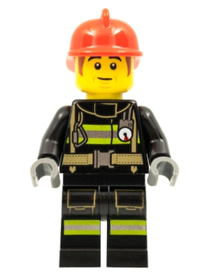 Preowned LEGO® Minifigure – Holiday & Event hol248 Fire Fighter Bob Red Hat