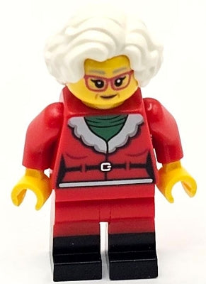 Preowned LEGO® Minifigure – Holiday & Event hol325 Mrs. Claus Red Jacket Black Boots