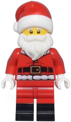 Preowned LEGO® Minifigure – Holiday & Event hol362 Santa - Fur Lined Jacket with 2 Wrinkles on Back, Red Legs with Black Boot