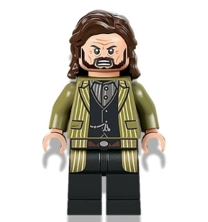 Preowned LEGO® Minifigure – Harry Potter hp337 Sirius Black Dark Brown Hair Olive Green Jac
