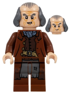Preowned LEGO® Minifigure – Harry Potter hp353 Argus Filch Bald on Top Reddish Brown Jacket