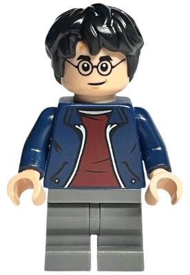 Preowned LEGO® Minifigure – Harry Potter hp380 Harry Potter Dark Blue Jacket w/Dark Red Shi