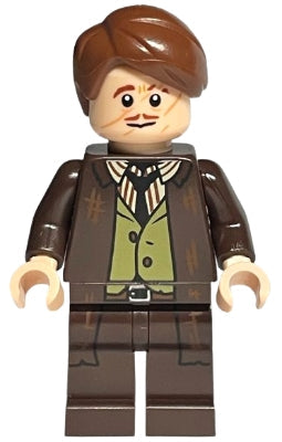 Preowned LEGO® Minifigure – Harry Potter hp381 Professor Remus Lupin Dark Brown Jacket Oliv