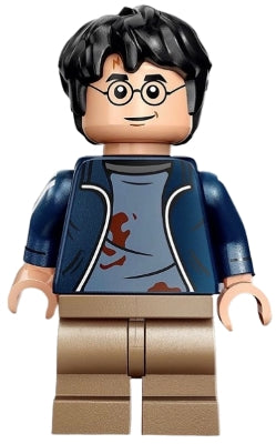 Preowned LEGO® Minifigure – Harry Potter hp419 Harry Potter Dark Blue Open Jacket w/Tears a