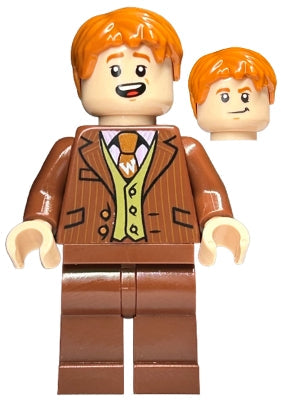 Preowned LEGO® Minifigure – Harry Potter hp433 Fred Weasley Reddish Brown Suit Dark Orange
