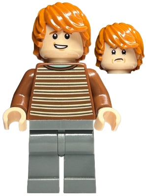 Preowned LEGO® Minifigure – Harry Potter hp436 Ron Weasley Reddish Brown Striped Sweater