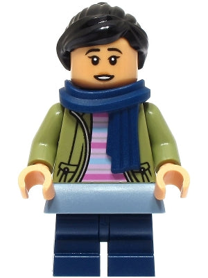 Preowned LEGO® Minifigure – Harry Potter hp469 Cho Chang - Olive Green Jacket, Dark Blue Medium Legs