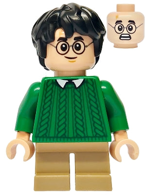 Preowned LEGO® Minifigure – Harry Potter hp475 Harry Potter - Green Sweater, Dark Tan Short Legs