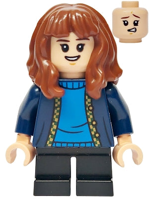 Preowned LEGO® Minifigure – Harry Potter hp476 Hermione Granger - Dark Blue Cardigan, Black Short Legs