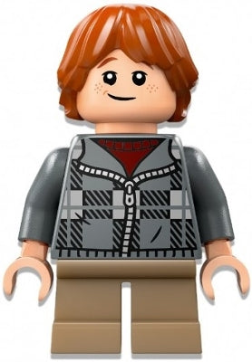 Preowned LEGO® Minifigure – Harry Potter hp496 Ron Weasley - Dark Bluish Gray Plaid Jacket, Dark Tan Short Legs
