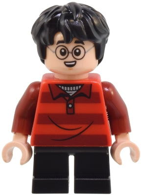 Preowned LEGO® Minifigure – Harry Potter hp509 Harry Potter - Red Striped Sweater, Black Short Legs