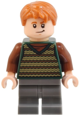 Preowned LEGO® Minifigure – Harry Potter hp515 Fred Weasley - Dark Green Striped Sweater Vest, Dark Bluish Gray Medium Legs