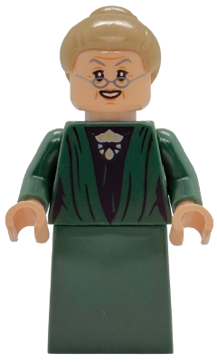 Preowned LEGO® Minifigure – Harry Potter hp540 (Professor Minerva McGonagall - Dark Green Robe, Plain Skirt, Dark Tan Hair)