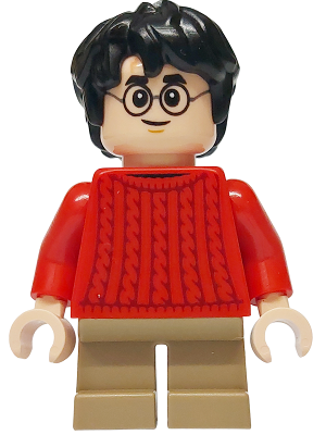 Preowned LEGO® Minifigure – Harry Potter hp551 (Harry Potter - Red Sweater, Dark Tan Short Legs)