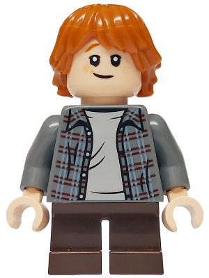 Preowned LEGO® Minifigure – Harry Potter hp552 (Ron Weasley - Plaid Shirt, Dark Brown Short Legs)