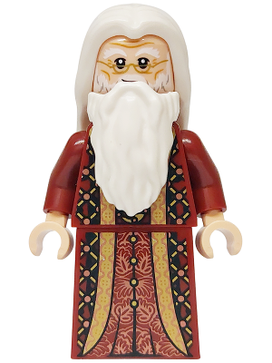 Preowned LEGO® Minifigure – Harry Potter hp560 (Albus Dumbledore - Dark Red Robe with Gold Hem, White Hair)