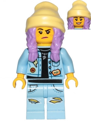 Preowned LEGO® Minifigure – Hidden Side hs011 Parker L. Jackson Denim Jacket w/Beanie (Smil