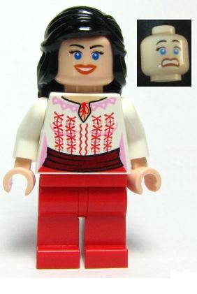 Preowned LEGO® Minifigure – Indiana Jones iaj036 Marion Ravenwood White Shirt w/Dark Red Sa