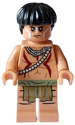 Preowned LEGO® Minifigure – Indiana Jones iaj054 Hovitos Warrior