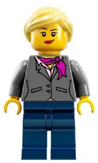 LEGO® Minifigure LEGO® Ideas idea009 Research Scientist Female Magenta Scarf